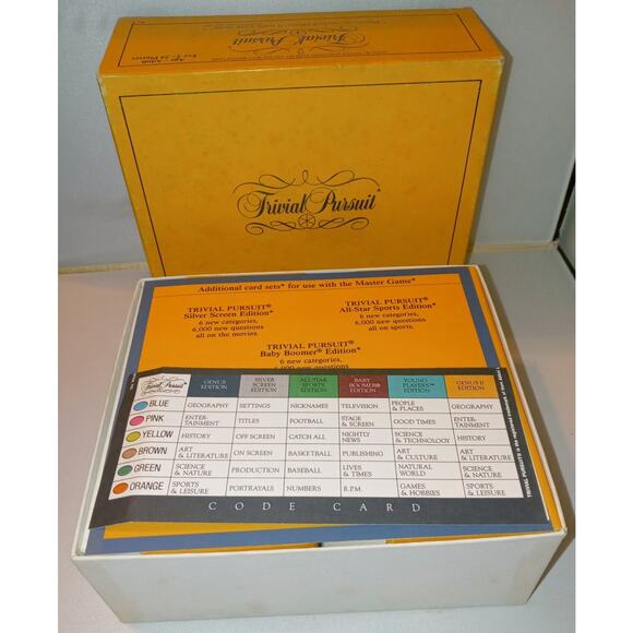 TRIVIAL PURSUIT Genus II Edition Subsidiary Card set For use w/Master Game - Picture 7 of 8